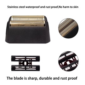 Replacement Foil Professional 5 Star Series Finale Shaver Shaper Super Close and Cutter Bar Assembly Compatible with Wahl Shaver Foil Model 7043-100,7031-100 Replacement Heads(4 Pack Gold)