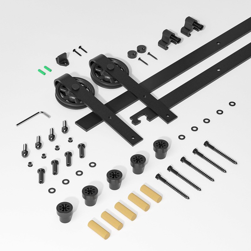 AONAYIOA 84"/7FT Sliding Barn Door Hardware Track Kit for Single