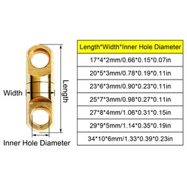 5 Pack Fishing Swivels, 10mm Brass Heavy Duty Fishing Bearing Swivels Connectors Copper Barrel Swivels for Saltwater Freshwater