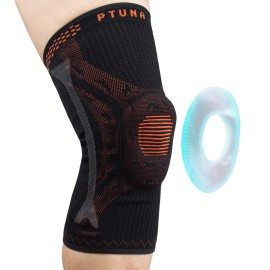 Ptuna Knee Brace for Knee Pain Compression Knee Sleeve w/Patella Gel Pad Stabilizers L