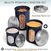 Mixpresso 3 Piece Blue Canisters Sets For The Kitchen, Jars