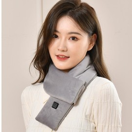 Smart USB Heated Scarf for Autumn/Winter Black, 3 Temperature Levels 2ea