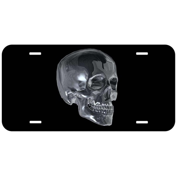 Glass Skull Novelty Car Auto License Plate