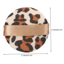 Mikinona 4pcs Leopard Print Makeup Powder for Women Compact Fluffy for Loose Powder Application