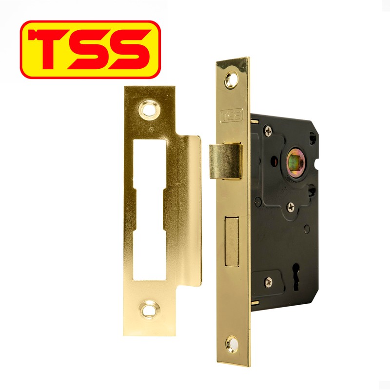 TSS Polished Brass Bathroom Lock 2.5" (65mm) Bathroom Door Lock