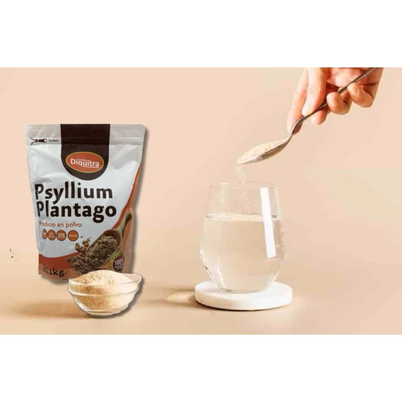 Psyllium Husk Plantago Polvo Calidad Premium 1 Kg