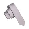 JEMYGINS Mens Slim Silk Tie 4cm Grey Medium, gray