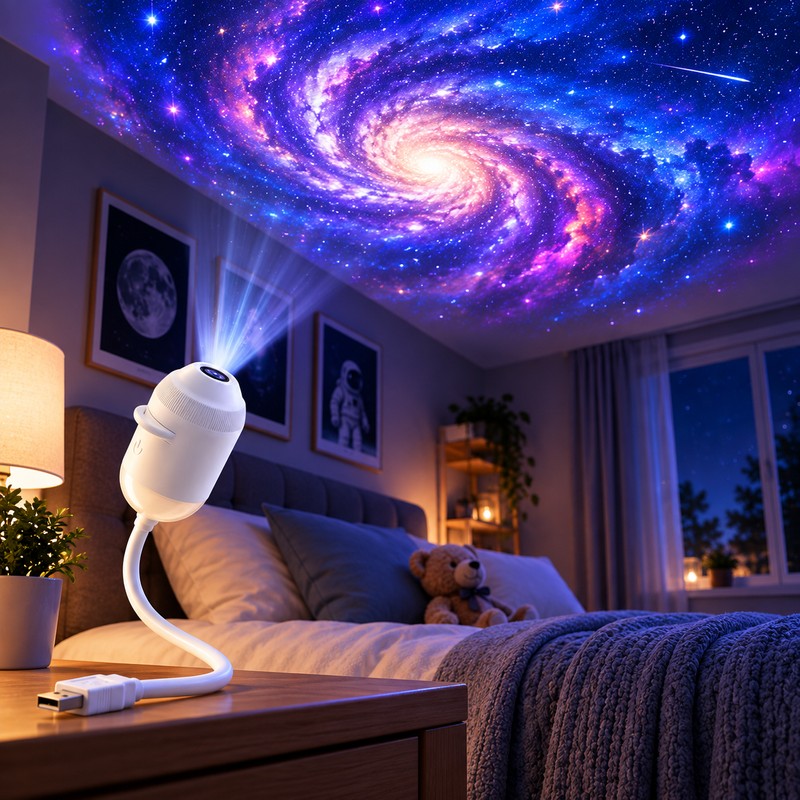 2-in-1 Galaxy Projector Night Light for Room Decor – 24