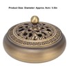Antique Incense Burner Brass Holder with Lid Fireproof Cotton Interior