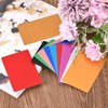 sourcing map 50Pcs Metal Business Cards Blank Multicolor Aluminum Laser