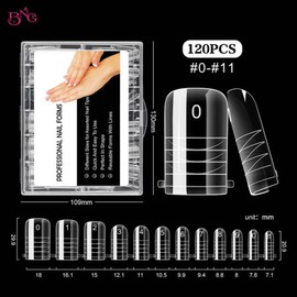 Nail Template BNG 120PCS Reusable Dual Acrylic Toenail Full Cover Mold for Extensions Foam Poly for Toes Pedicure DIY Nails, Option01) Clear-120pcs-box, 1pc / 네일 템플릿 BNG 120PCS 발가락 용 폼 폴리 확장을위한 재사용 가능한 듀얼 아크릴 발톱 풀 커버 몰드 페디큐어 DIY 손톱, 옵션01) Clear-120pcs-box, 1개