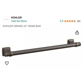 Kohler K-26551-2BZ Grand Grab Bar Oil-Rubbed Bronze NEW Sealed