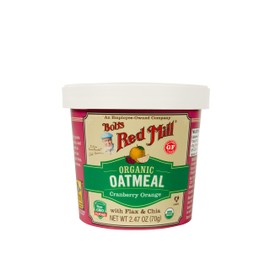 Bob's Red Mill Organic Oat Cup, Cranberry Orange, 1 cup (Pack of 12)- Non GMO, Whole Grain, Kosher
