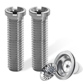 Pack of 2 hollow screw sink, strainer basket valve, M12 screws for Blanco sink accessories and Franke sink replacement parts, accessories for kitchen sinks, stainless steel hollow screws, sink screws
