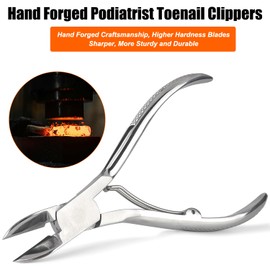 Heavy Duty Podiatrist Toenail Clippers for Thick and Ingrown Nails, Eagle Nose Pliers