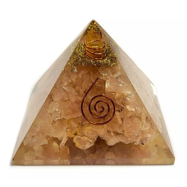 2.8" Rose Quartz Orgonite Orgone Pyramid Energy Reiki Healing Charged