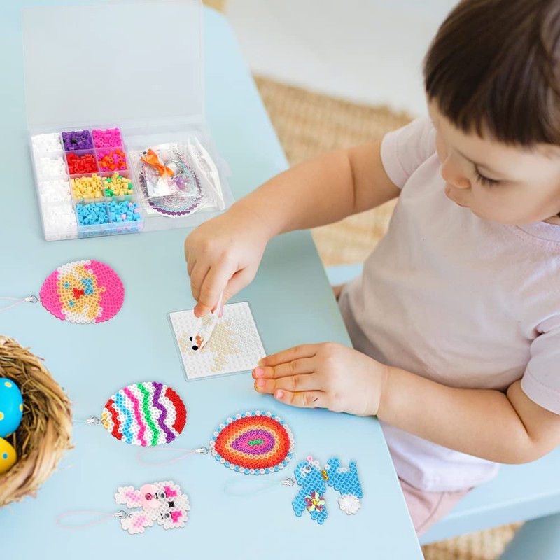 Ironing beads plate set, ironing beads Easter, children's crafts for