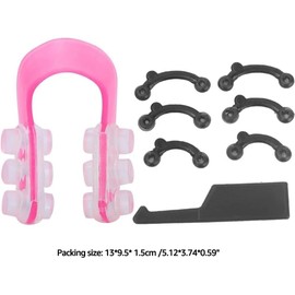 A Set of Black and Pink Nose Up Lifting Shaping Clip Invisible Shaper Tool,Straightening Beauty Massage Tool Bridge Straightening for Nose Uplifting Crooked Women Men Bridge Wide Lifter,Nose Trimmers