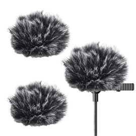 SAKURAN Windmuff, Pin Mic Windscreen, Lapel Microphone, Windscreen, For Outdoor Use, Noise Reducing Accessories, Black (0.5 cm), Pack of 2
