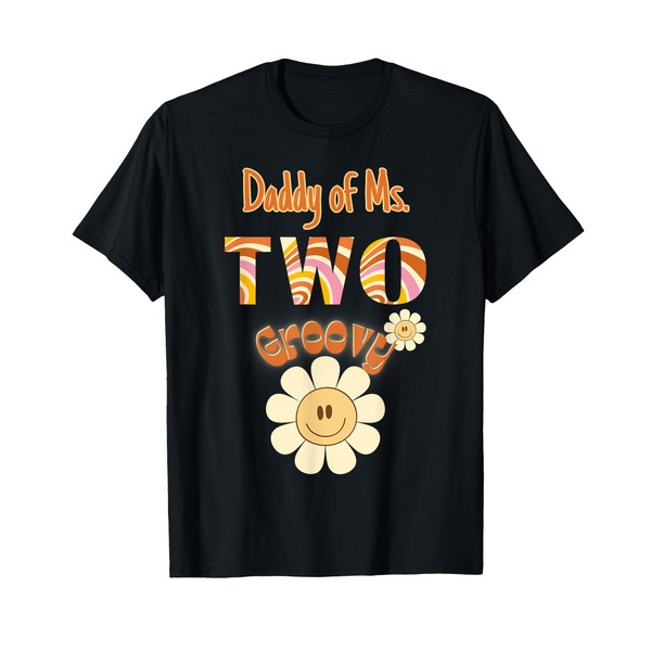 Daddy Two Groovy 2 Birthday Toddler Hippie Retro Boho Daisy