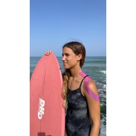 FLEXU Kinesiologie-Tape; 140 vorgeschnittene I-förmige Streifen; 5X25 cm. medizinisches Klebeband; Lindert Schmerzen, reduziert Schwellungen und sorgt für eine schnellere Genesung (Rosa)