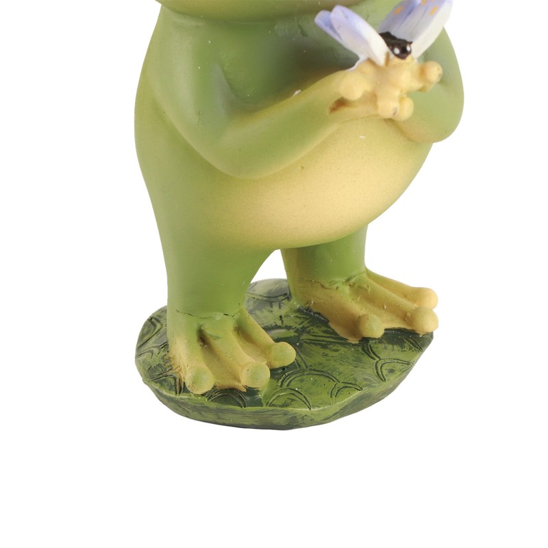 Garden Patio Fence Solar Lights Scare Frog Resin Decorative Ornaments