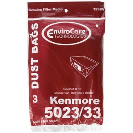 3 Kenmore Sears Allergy Vacuum BAG, Canister Vacuum Cleaners, 5023-5033 bag changed to Kenmore type E for manufacture model # 609196, 116.25950