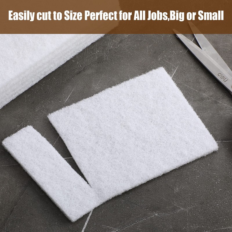 20 Pieces White Scrubbing Pad Non Woven Pads Scouring Pad