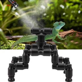 Guolich Reptile Fogger Mist Sprinkler, Terrarium Accessories, Adjustable Pet Cooling Nozzle, 360 Adjustable Mist System, Cooling Humidification Anti-Drying, for Reptiles/Plants/Flowers (4 Nozzles)