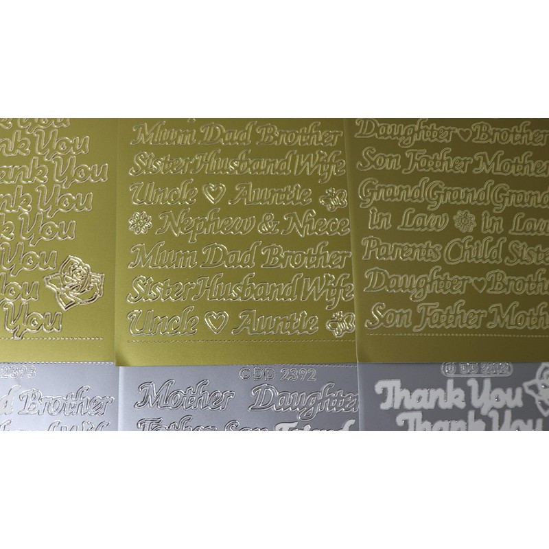 Creative Products Strong Textlines Craft Stickers, Stickers, Multi-Colour, 23 x