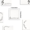 6 Pack Music Themed Sticky Note,Black White Music Notes Self-Stick