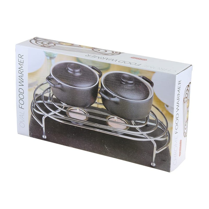 apollo THE HOUSEWARES BRAND Food Warmer, Oval, Perfect for Tabletop,