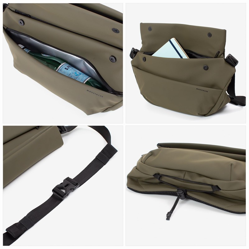 Mustache JVD-0461 Men's Shoulder Bag, Plastic Bottle Storage, Cold Insulation,