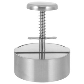 Totority 1pc Multi Function Stainless Steel Burger Press Mold Patty Maker Tool for Home Cooking Silver