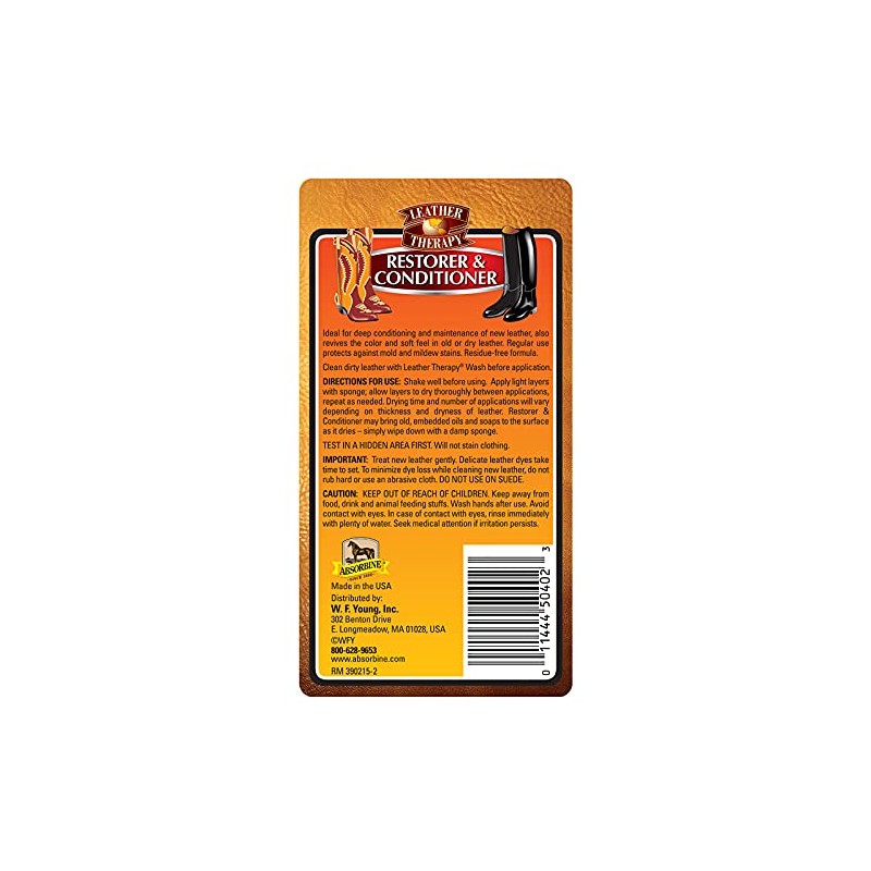 Leather Therapy Premium Restorer & Conditioner, 16oz