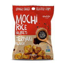 Woodridge Snacks | Mochi Rice Nuggets | Teriyaki Flavor | 6 Pack | 1.0 OZ (28g) Single-Serve Bags