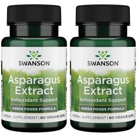 Swanson Full Spectrum Asparagus Young Shoots 400 mg 60 Caps (2 Pack)