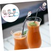 Mobestech Reusable Straws Reusable Straw 12pcs Medical Straw Cap Cute