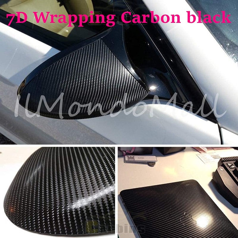 IlmondoMall 7D Black Carbon Style Carbon Sheet Real Carbon Wrapping