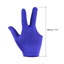 PATIKIL 3 Fingers Pool Gloves, 2 Pack Billiard Gloves Left & Right Hand Show Gloves Pool Cue Glove for Shooter Carom Pool Snooker Cue Sport, Blue