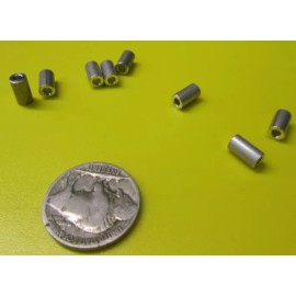 Basic Zinc Plate Steel Spacer, NO.2 Screw, 3/16" OD x .090" ID x 11/32" Length, 8 pcs