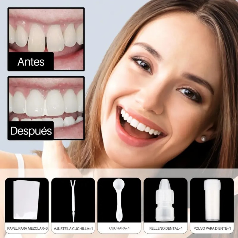 Kit Reparacion Dental Temporal Para Dientes Y Muelas Rotas