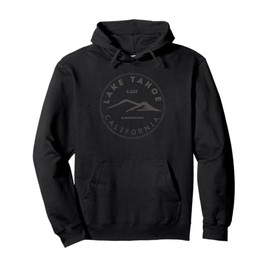Lake Tahoe California Mountain Blackout Pullover Hoodie