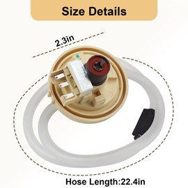 ZATUX 6501EA1001R Washer Water Level Pressure Sensor Switch Assembly Replaces 6501EA1001C 2651052 AP5204365 PS3529177