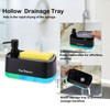 GINZER Dish Soap Dispenser for Kitchen Countertop with Sponge Holder