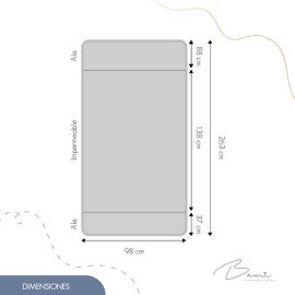 BAMI -Sábana Impermeable de Algodón - Protector de Colchón Repelente a Líquidos- Ideal para Todas Las Edades