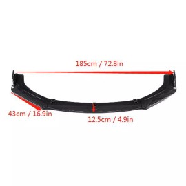 ZTT Carbon Fiber Style Front Splitter Lip Spoiler For Golf MK8 2020