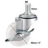 uxcell 2 Inch Swivel Caster Wheels PP 360 Degree Threaded