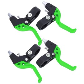Keenso 2 Pairs of Adjustable Bicycle Brake Levers, Nylon Bicycle Brake Handle for Children for Handlebar Diameter 22.2mm/0.9 inches (Green Black)