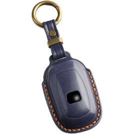 [smasol] Smart Key Case Key Cover Genuine Leather Freed GT Series / N-BOX / N-BOX Custom (JF5 / JF6) / Odyssey RC5 Compatible (Honda Honda Compatible Product) Design By Model Accessory (3D Premium Genuine Leather / 4 Button A Navy)